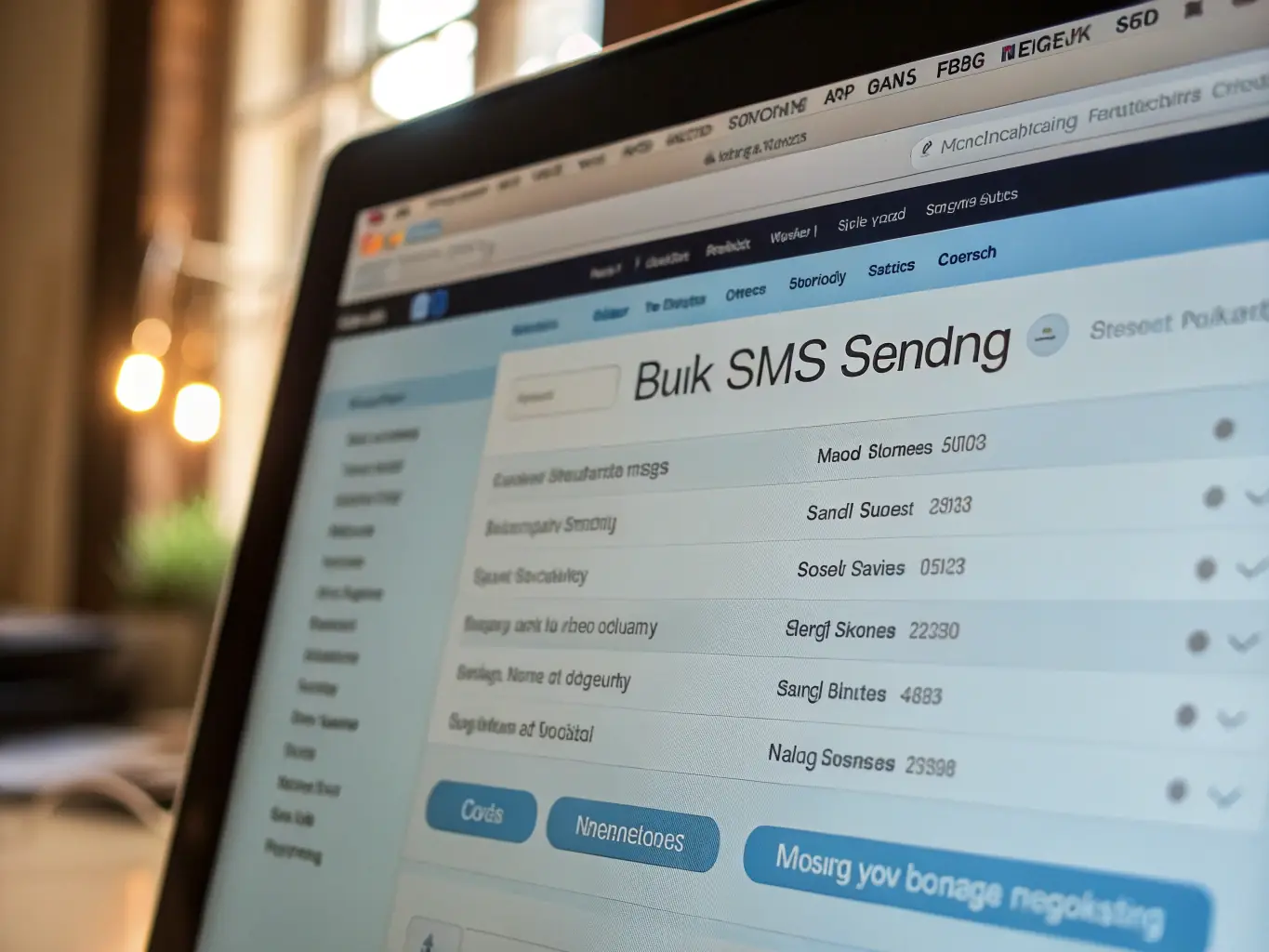Screenshot of the bulk SMS sending interface showing contact list and message composition, highlighting the ease of use and efficiency of sending SMS in bulk with HaySend.