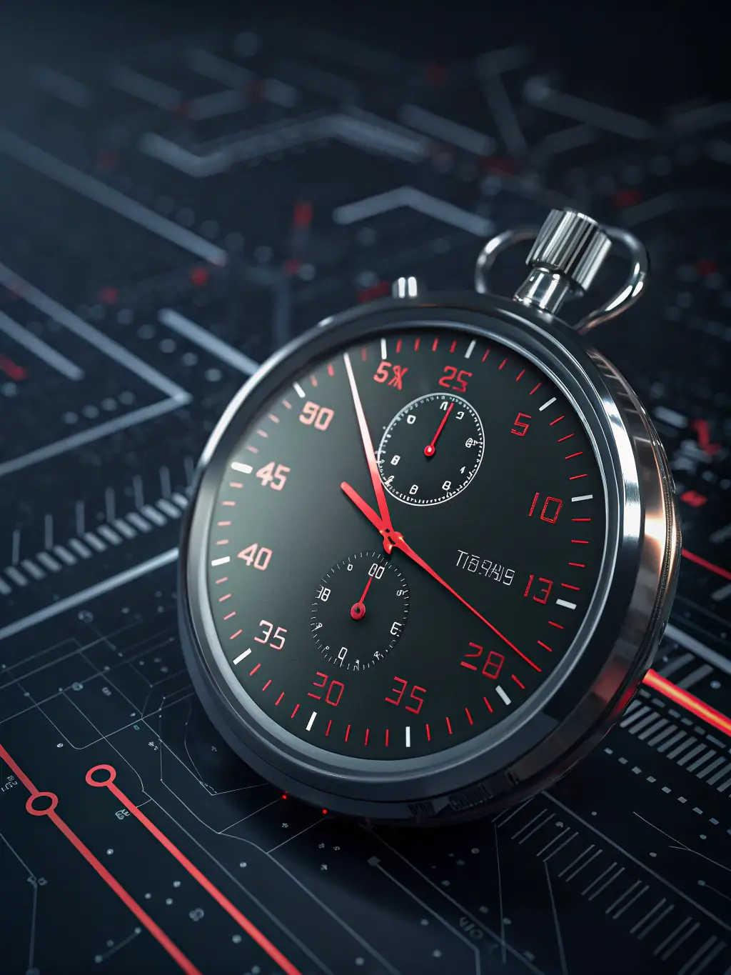 An illustration depicting a clock with SMS messages flying out, representing HaySend's campaign scheduling feature.