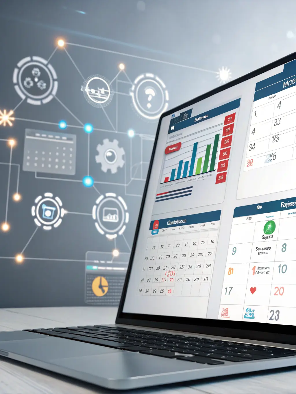 A calendar interface showing scheduled SMS campaigns, highlighting the ability to plan and automate SMS marketing efforts with HaySend.